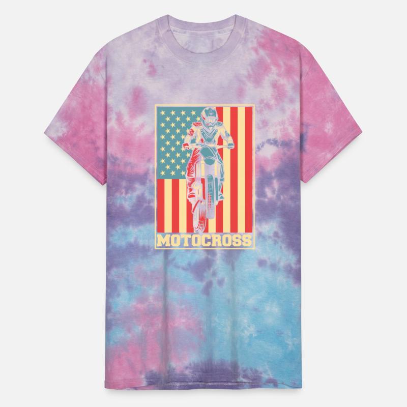 Motocross American Flag Supermoto Motorcycle