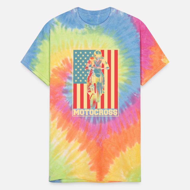 Motocross American Flag Supermoto Motorcycle