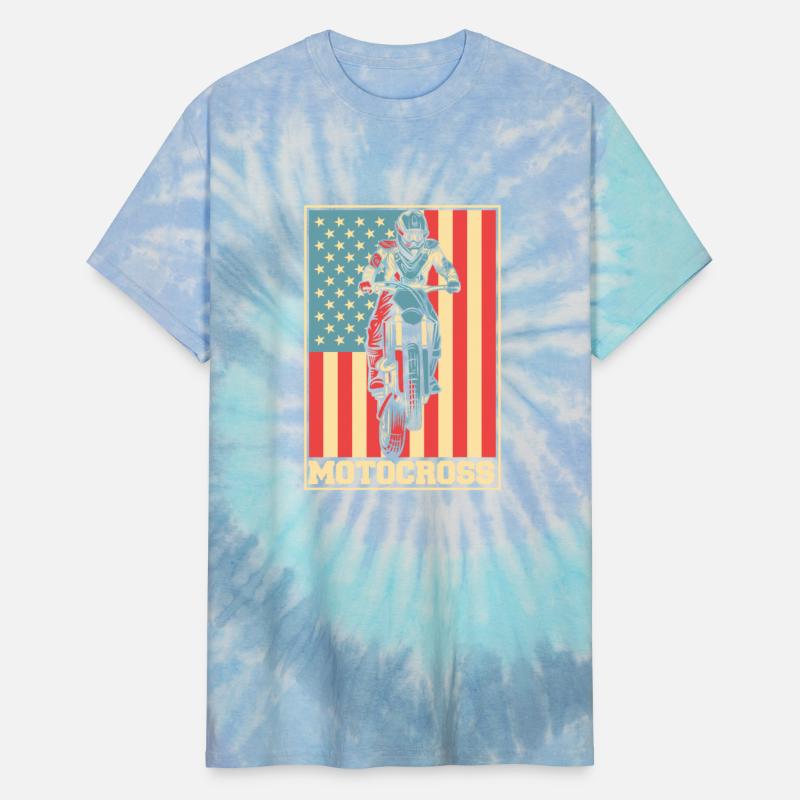 Motocross American Flag Supermoto Motorcycle