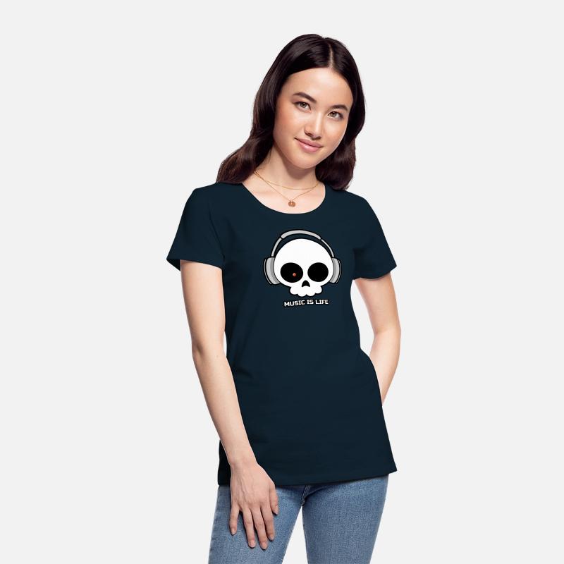 “Music Is Life” & Minimal Skull With Headphone