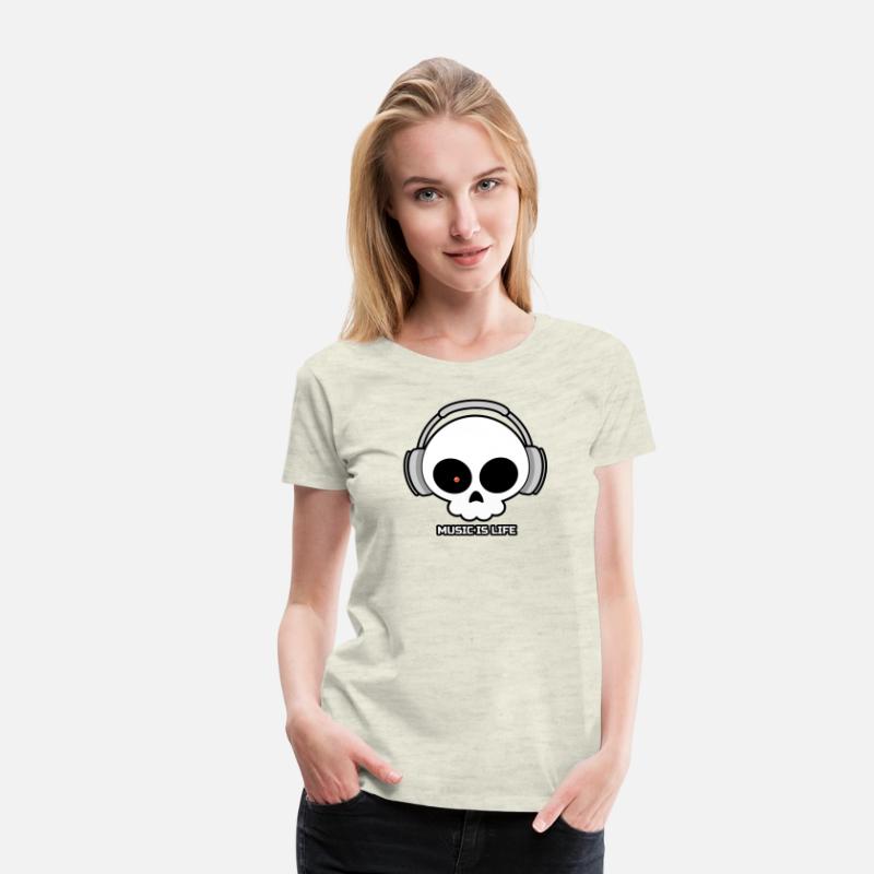 “Music Is Life” & Minimal Skull With Headphone