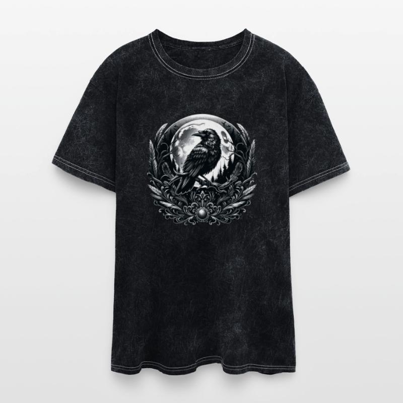 Mystical Raven and Moon: Gothic Elegance