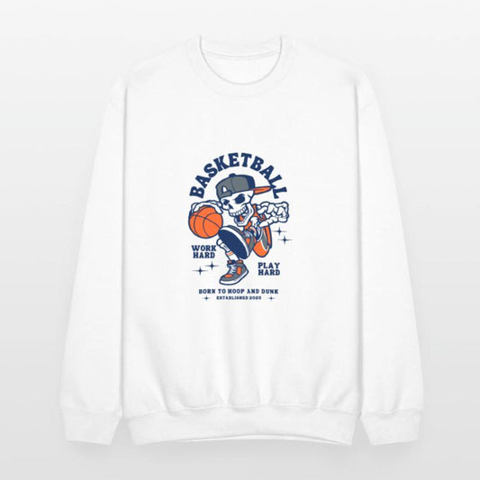 Navy and Orange Illustration Skull Basketball