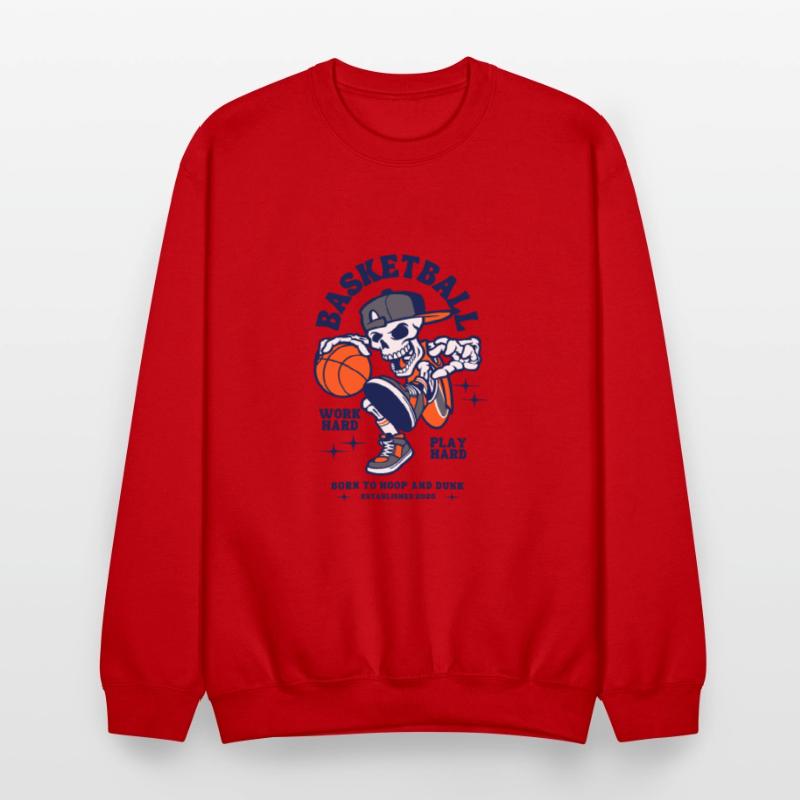 Navy and Orange Illustration Skull Basketball