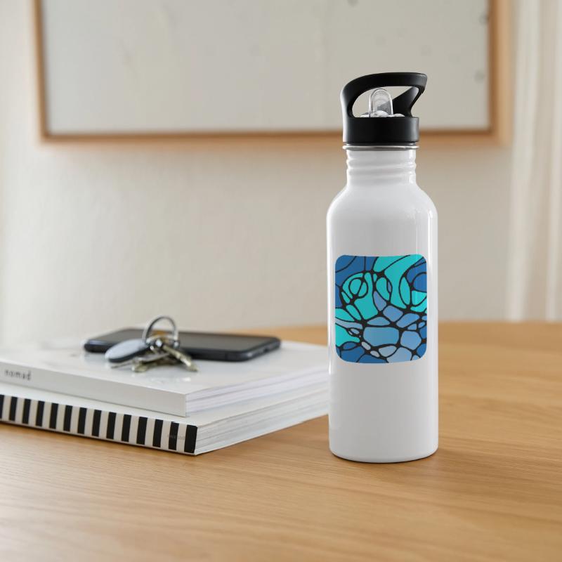 Neuro graphic blue modern abstract design.