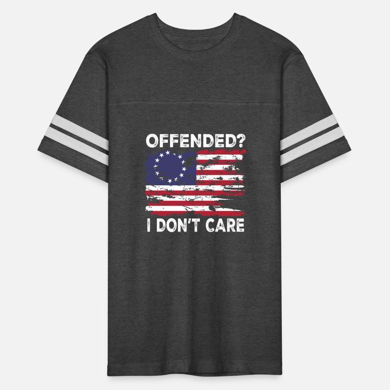 Offended I Don't Care USA Flag Patriotic