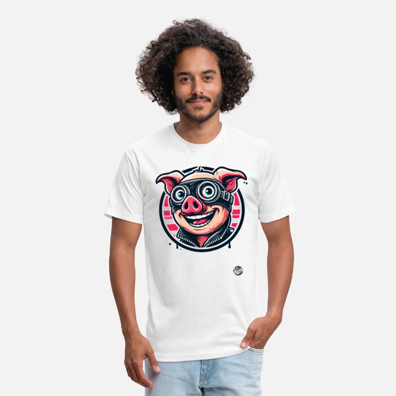 Old School Biker Pig