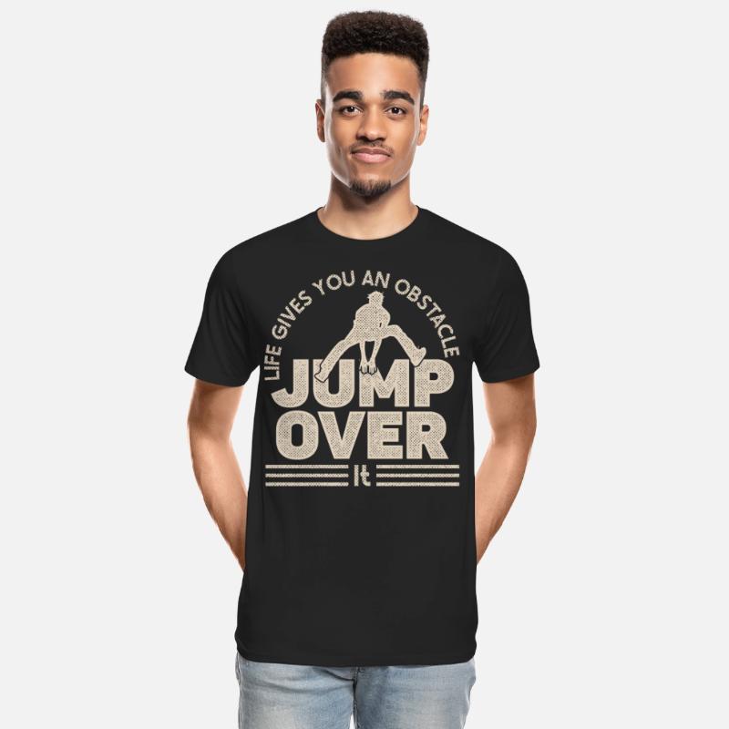 Parkour life gives obstacle jump over freerunning