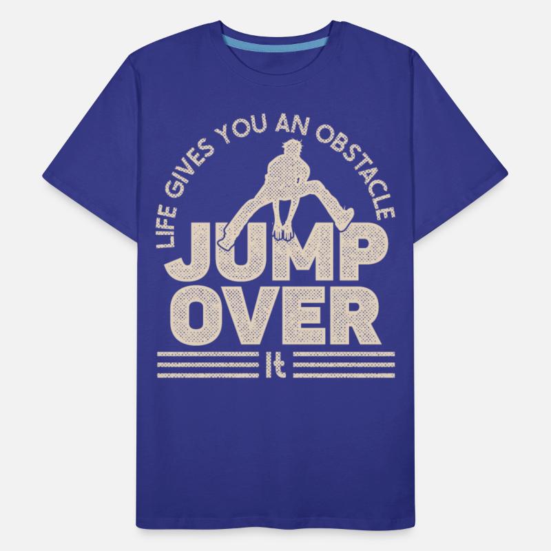 Parkour life gives obstacle jump over freerunning