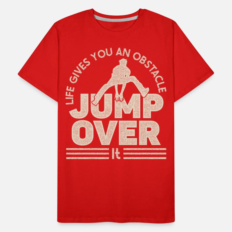 Parkour life gives obstacle jump over freerunning