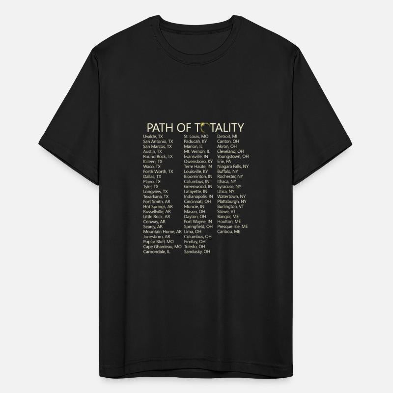 Path Of Totality On Back USA Cities '24 Eclipseecl