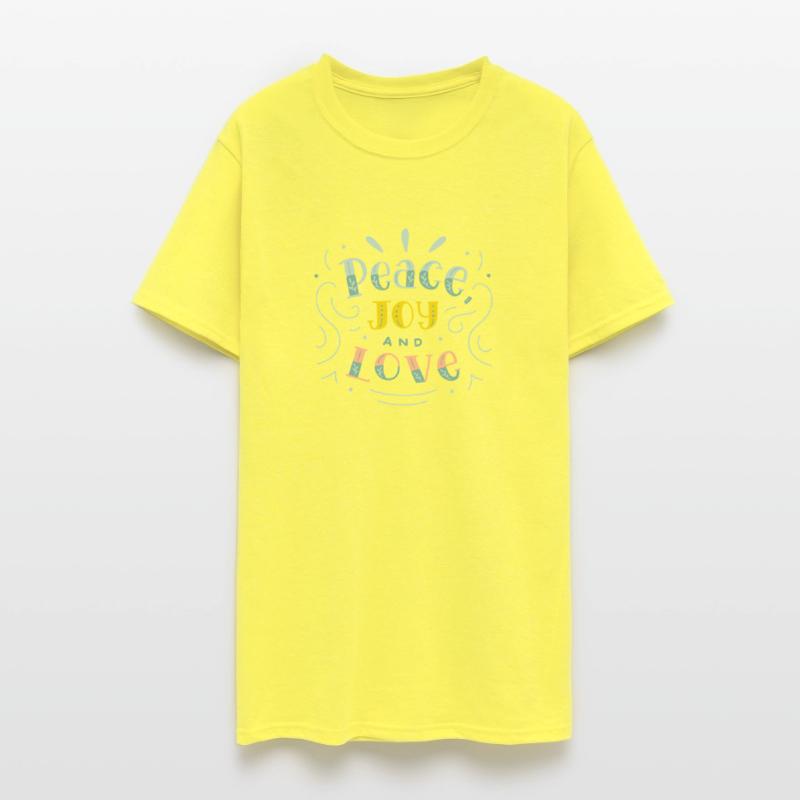 Peace Joy Love Hand Lettering Design