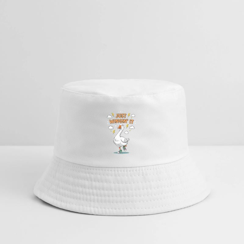 Playful Goose with Sneakers and Lightning