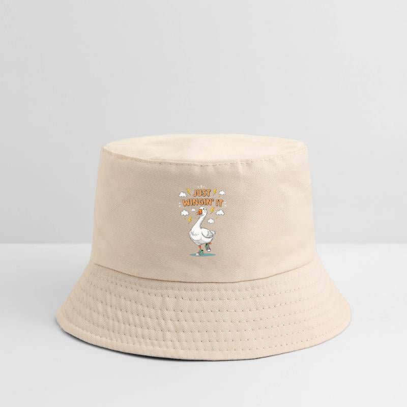 Playful Goose with Sneakers and Lightning