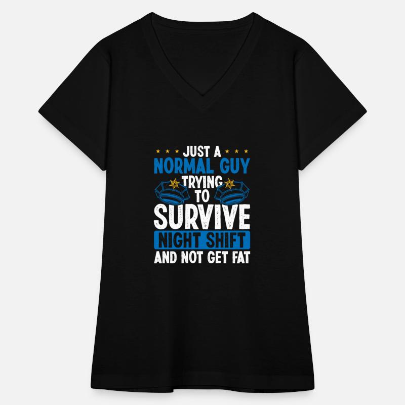 Policeman Funny Survive Night Shift Police Officer