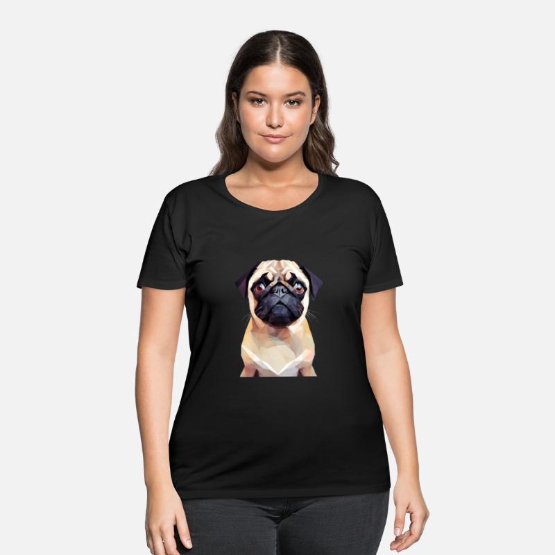 Polygon pug, polygon art