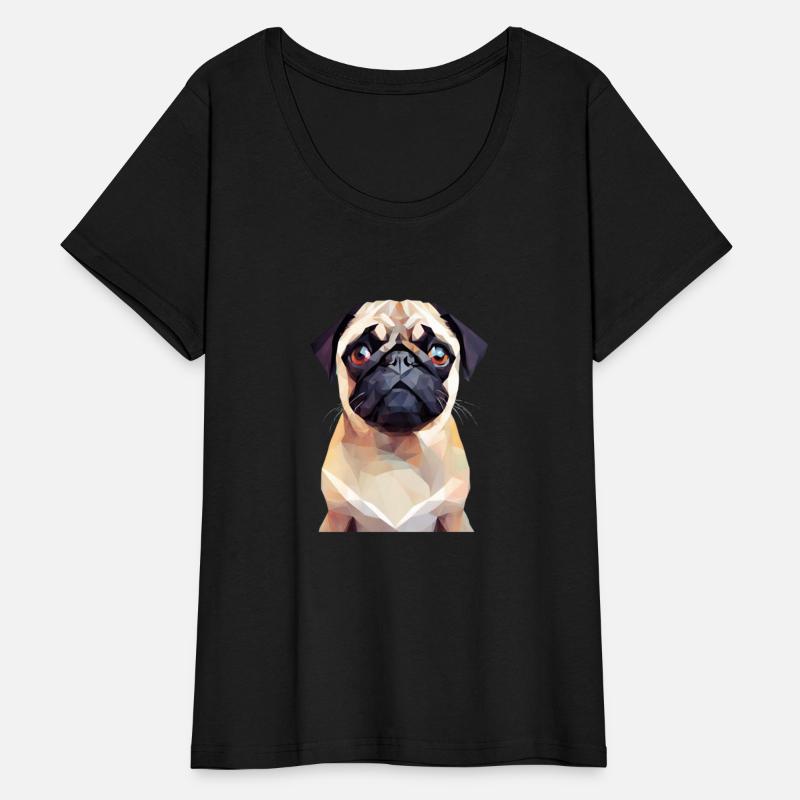 Polygon pug, polygon art