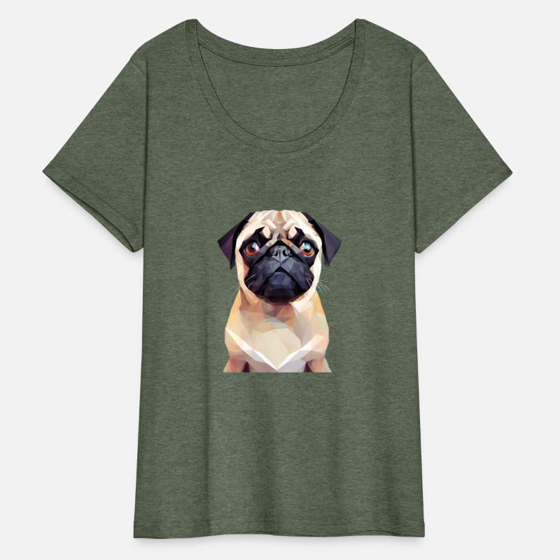 Polygon pug, polygon art