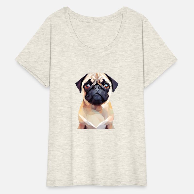 Polygon pug, polygon art