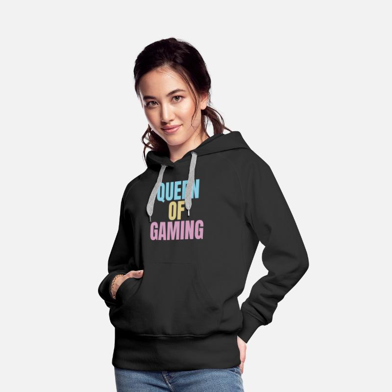 Queen of GAMING, colourful gaming slogan