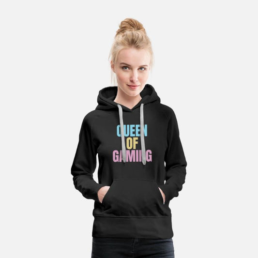Queen of GAMING, colourful gaming slogan