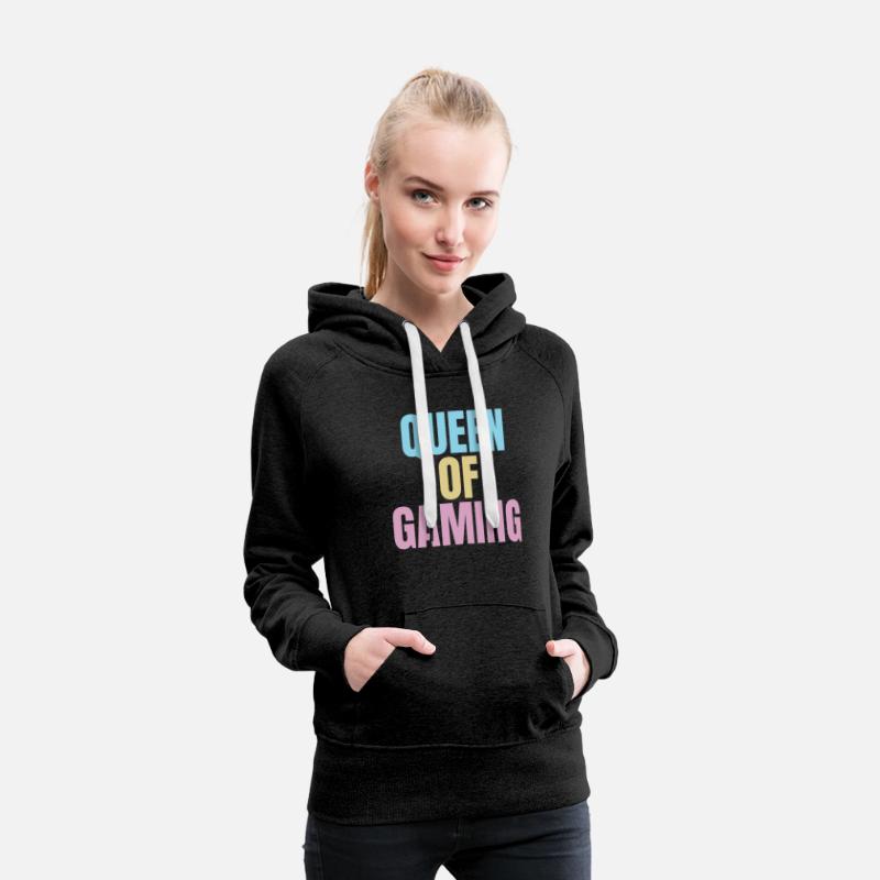 Queen of GAMING, colourful gaming slogan