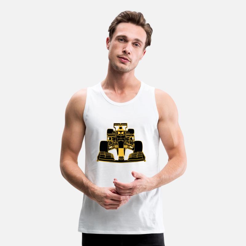 Racing car formula racing car yellow