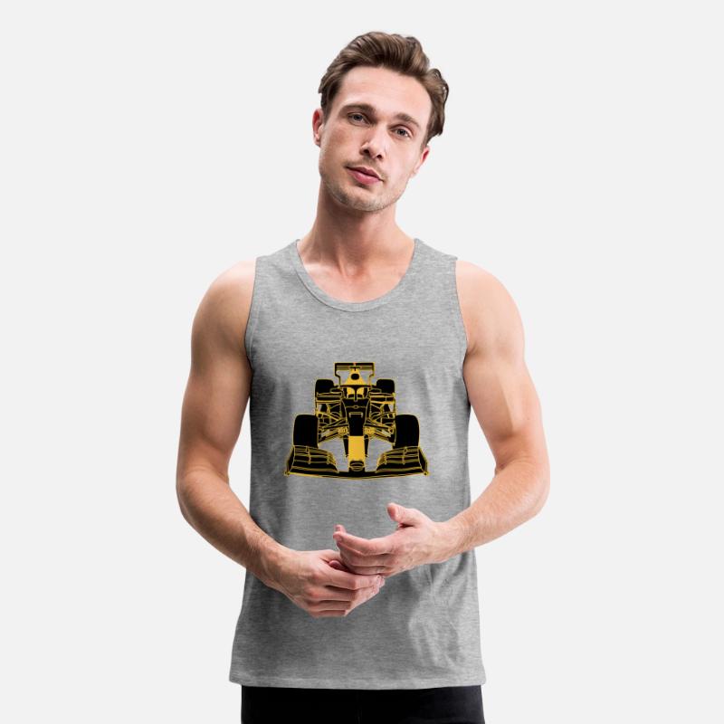 Racing car formula racing car yellow