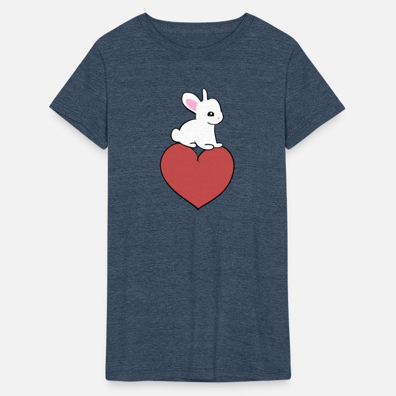 red heart animal love rabbit