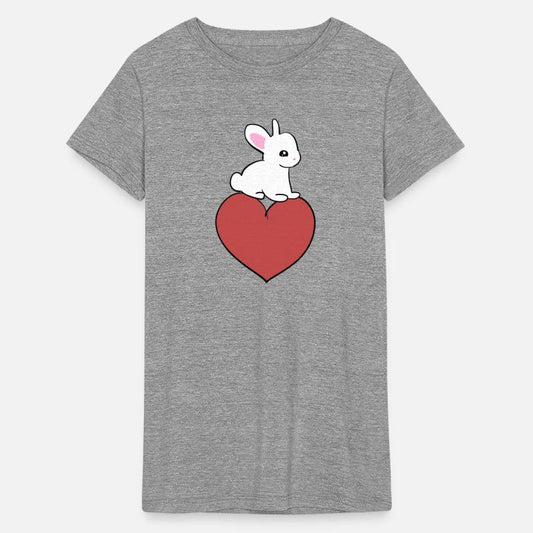 red heart animal love rabbit