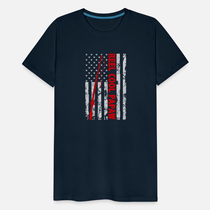 Reel Papaw Fishing American Flag For Fisherman