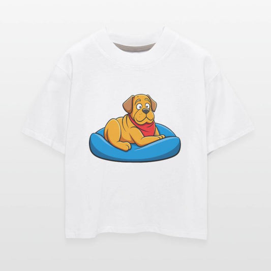 Relaxed Mastiff Lounging on Big Cushion Art