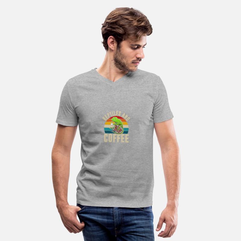 Reptiles and Coffee, Chameleon Retro T-Shirt