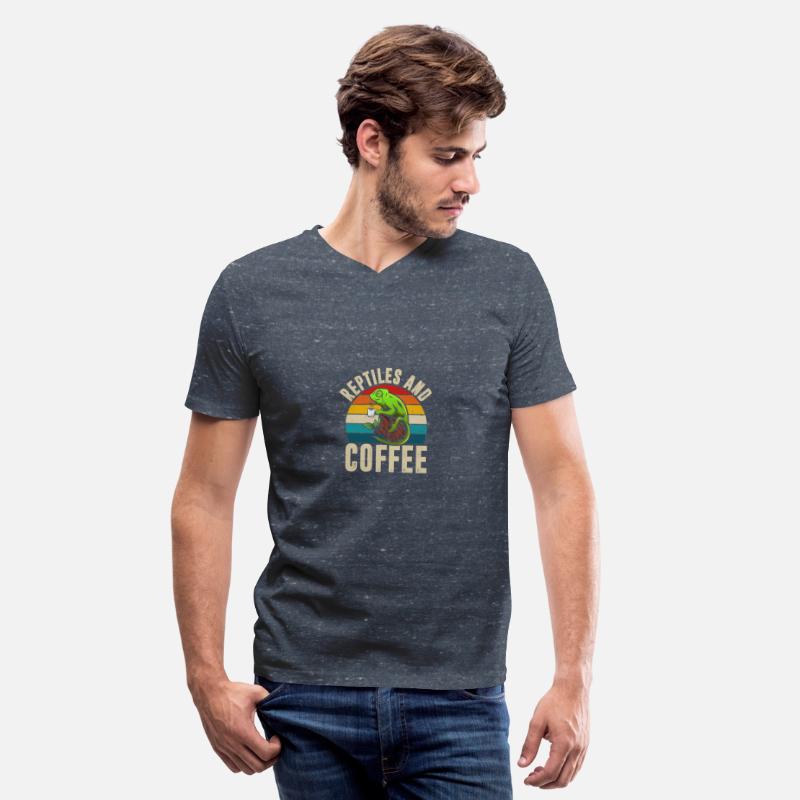Reptiles and Coffee, Chameleon Retro T-Shirt