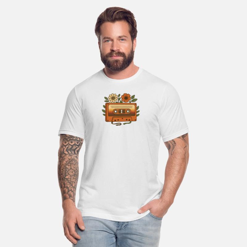 Retro Cassette Tape with Floral Accents