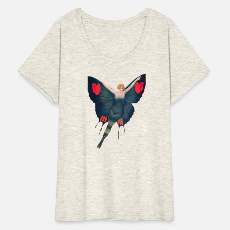 Retro Flapper Fairy with Red Hearts, Vintage