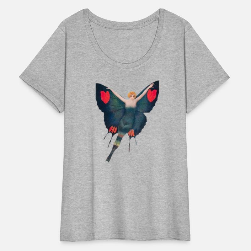 Retro Flapper Fairy with Red Hearts, Vintage