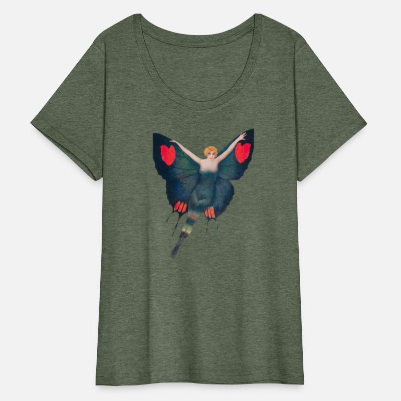 Retro Flapper Fairy with Red Hearts, Vintage