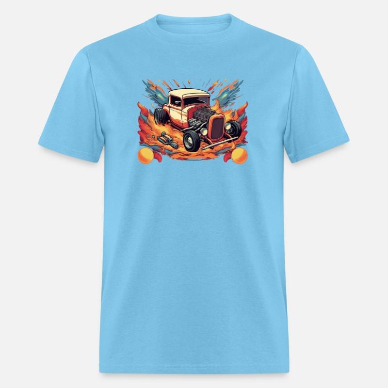 Retro Ford Rat Rod with Flames