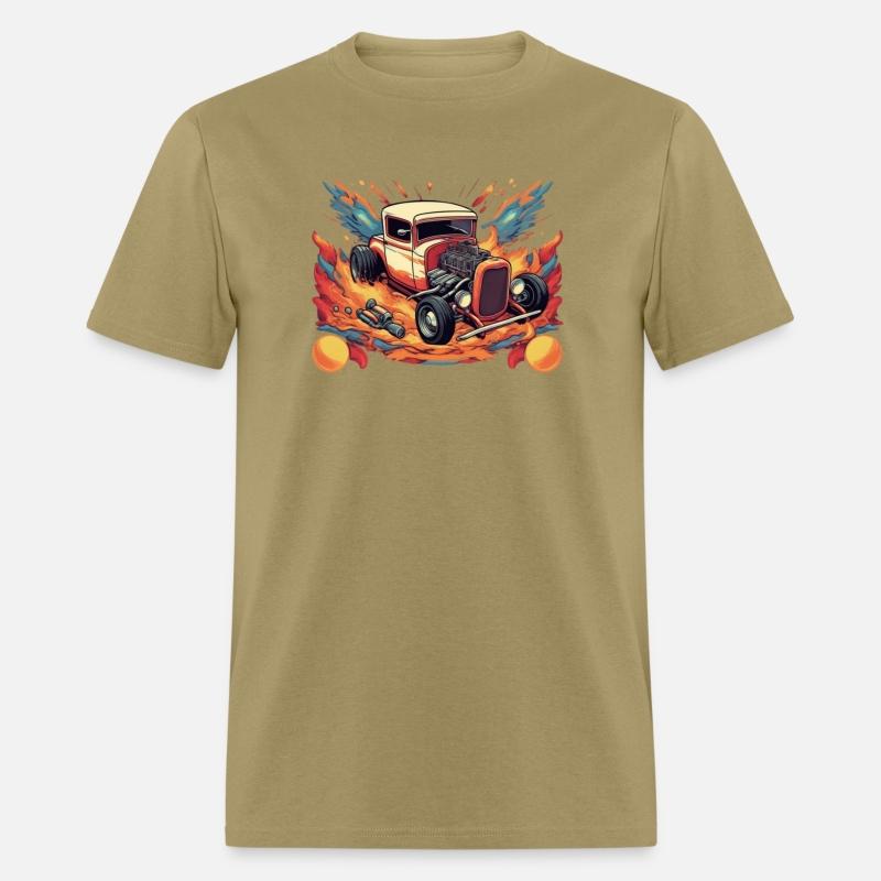 Retro Ford Rat Rod with Flames