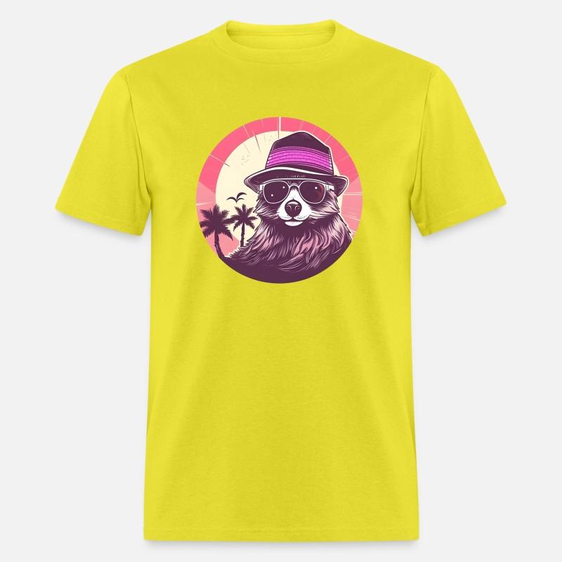 Retro Raccoon 80s 90s Style