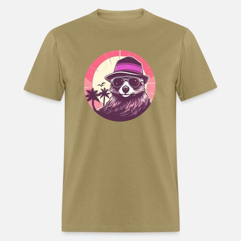 Retro Raccoon 80s 90s Style