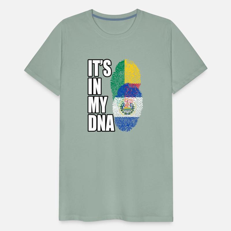Salvadoran And Benin Mix Heritage DNA Flag