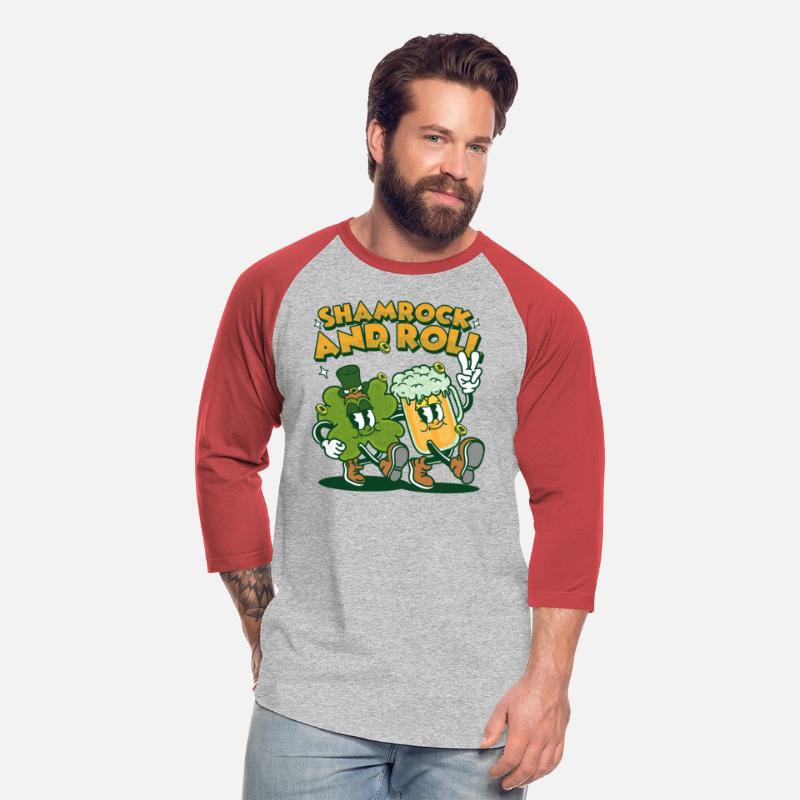 Shamrock and roll st patricks day retro cartoon