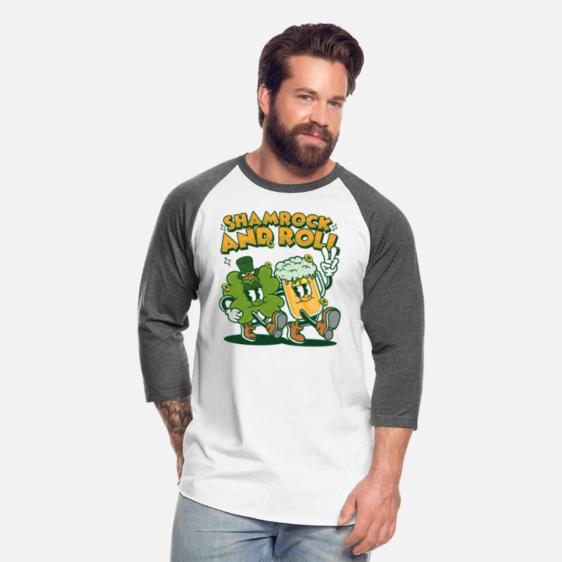 Shamrock and roll st patricks day retro cartoon