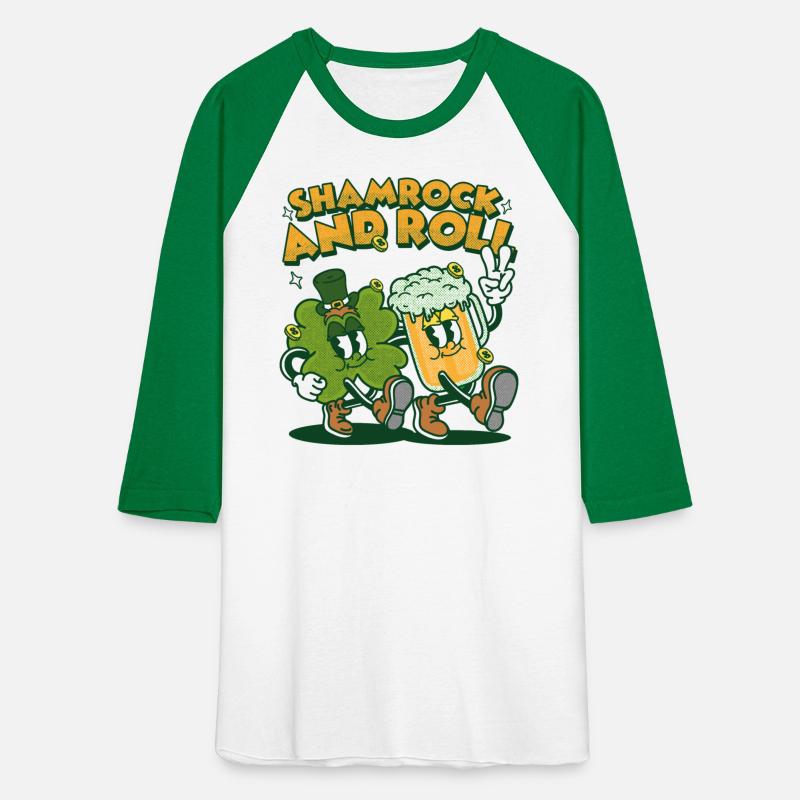 Shamrock and roll st patricks day retro cartoon