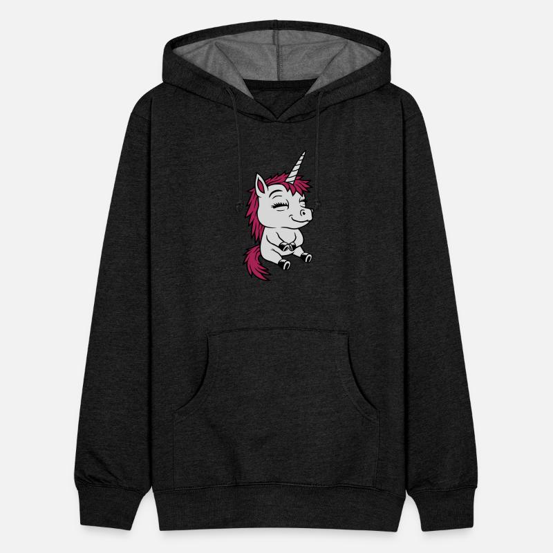 Sitting little cartoon unicorn