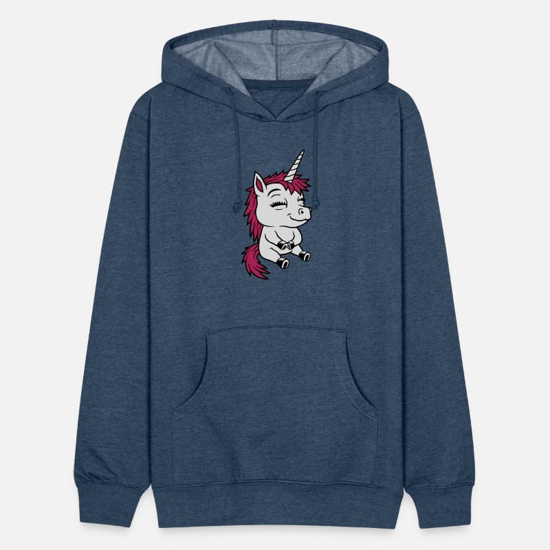 Sitting little cartoon unicorn