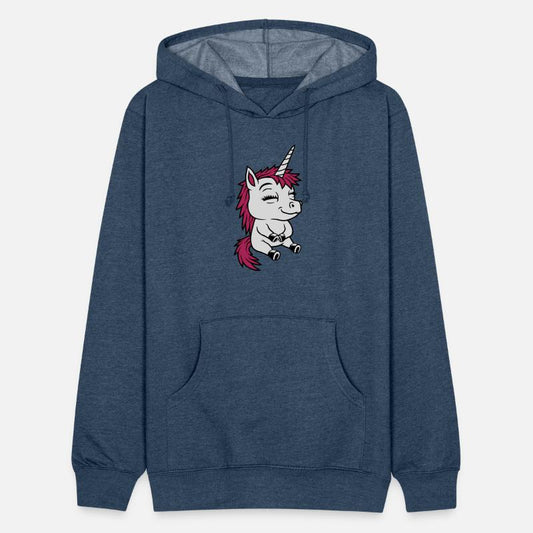 Sitting little cartoon unicorn