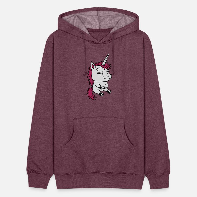 Sitting little cartoon unicorn